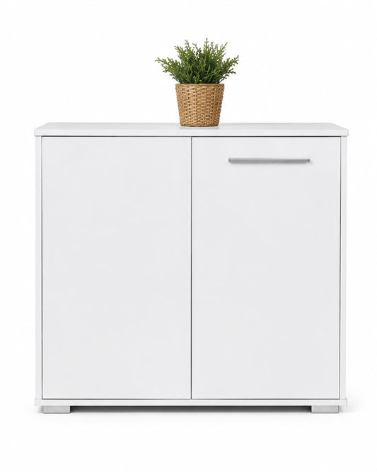 Modern Wooden Shoe Cabinet | 2-Door Shoe Storage Rack with Shelves