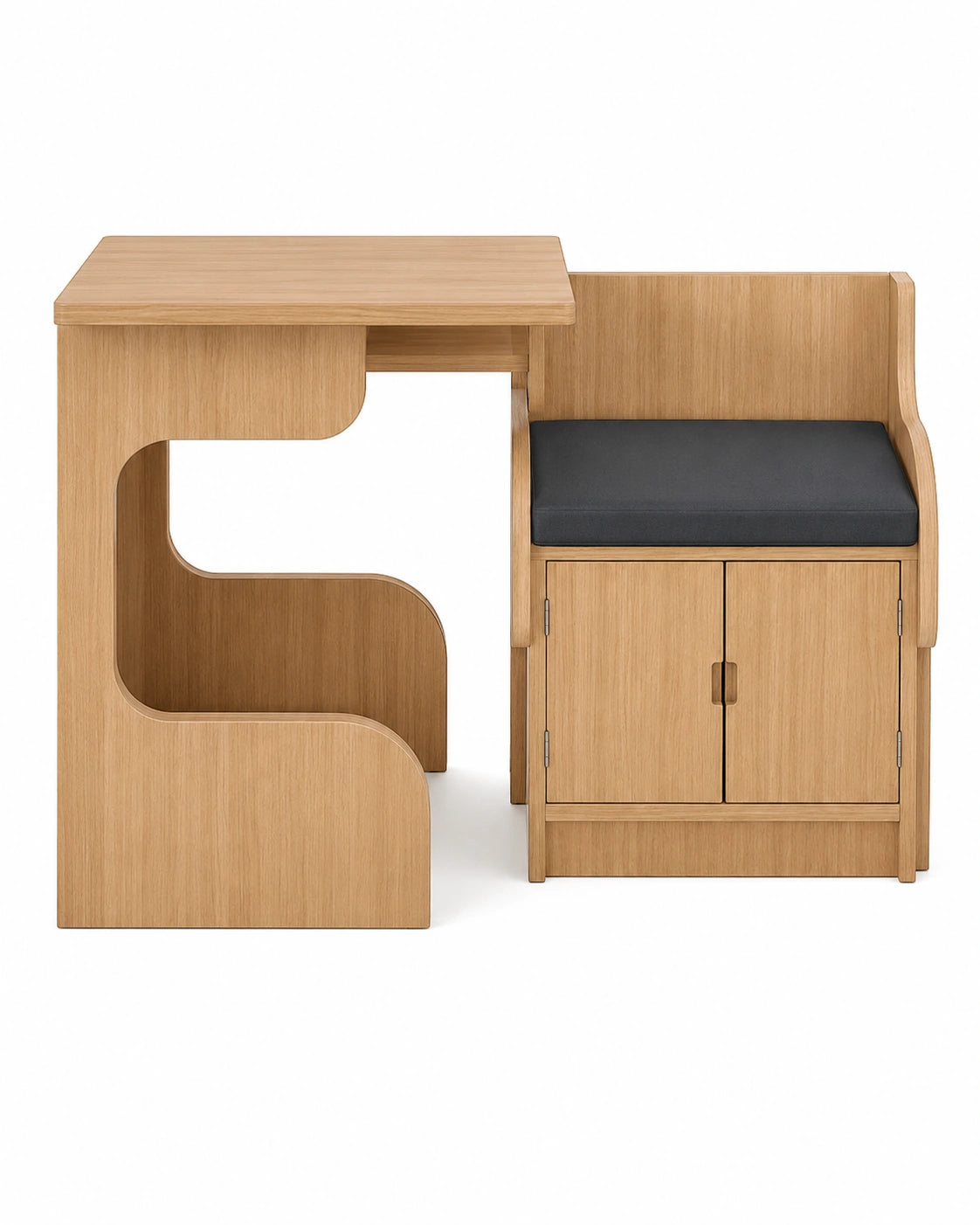 Convertible Wooden Study Desk & Chair Set | 2-in-1 Space Saving Furniture
