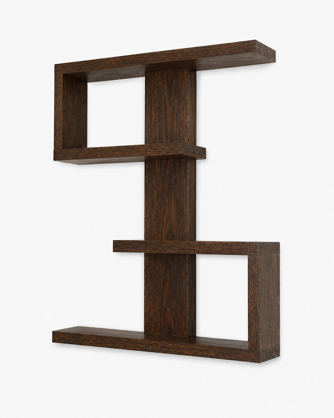 Modern Wooden Geometric Floating Wall Shelf | Decorative Display Shelf
