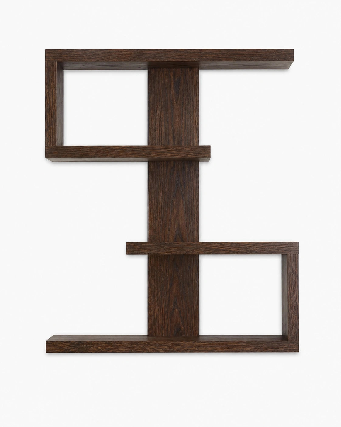 Modern Wooden Geometric Floating Wall Shelf | Decorative Display Shelf