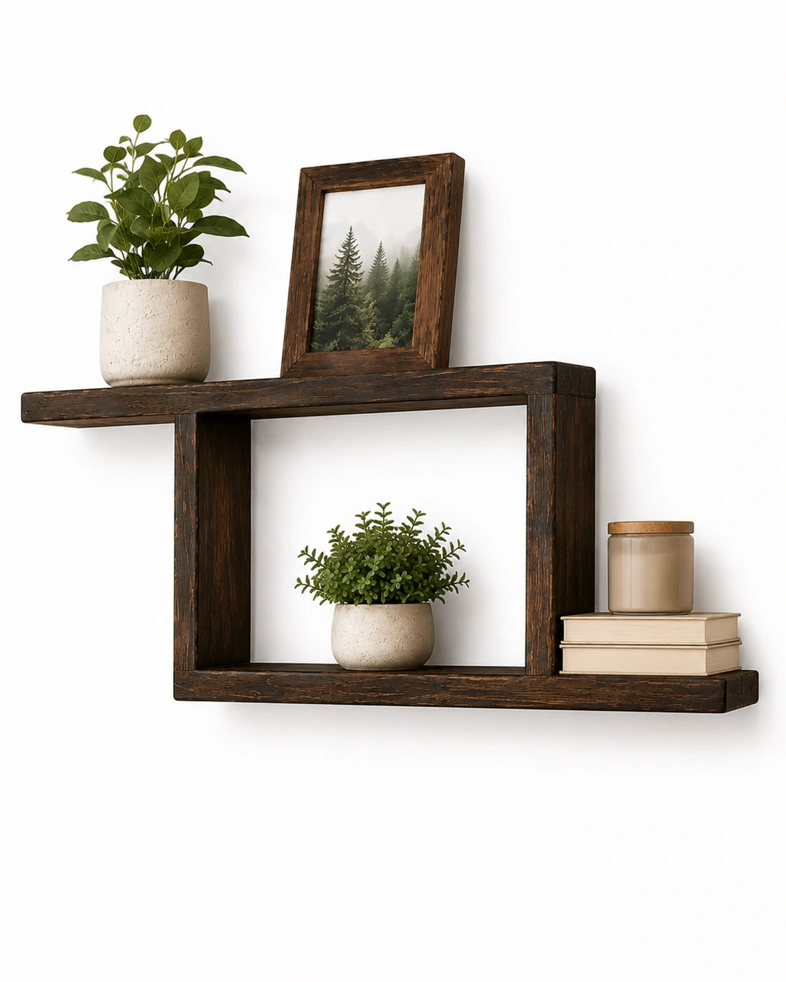 Modern Wooden Floating Wall Shelf | Decorative Display Shelf