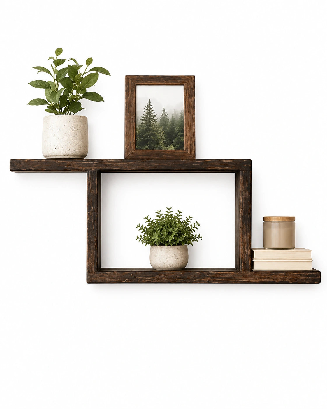 Modern Wooden Floating Wall Shelf | Decorative Display Shelf