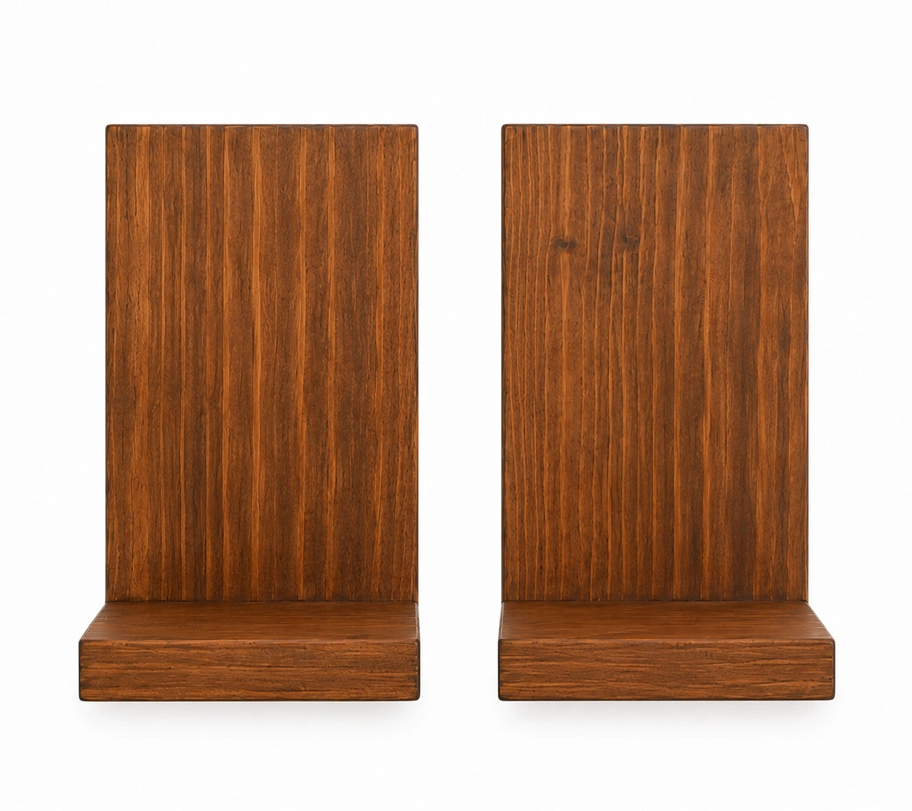 Wooden Wall Mounted Floating Vase Shelf Set of 2 | Modern Wooden Wall Decor
